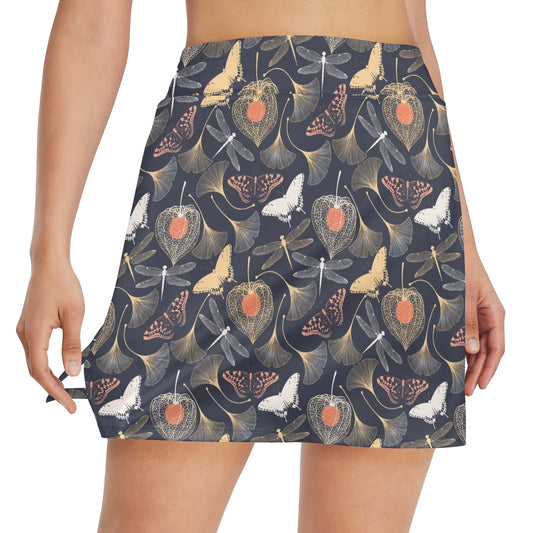 Dragonfly Print Design LKS404 17" Golf & Pickleball Skort with Pockets