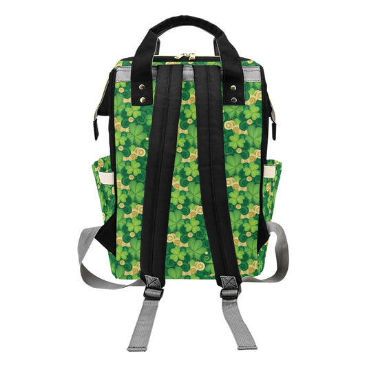 Shamrock Print Design LKS301 Diaper Bag Backpack