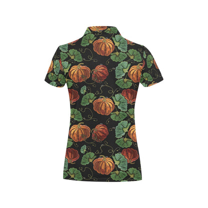 Pumpkin Pattern Print Design A02 Women's Polo Shirt