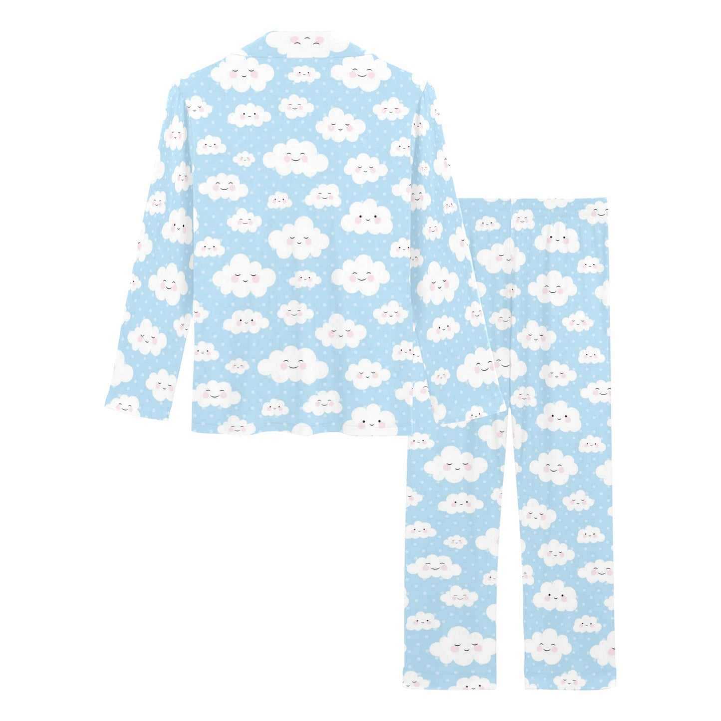 Cloud Pattern Print Design 02 Women's Long Pajama Set