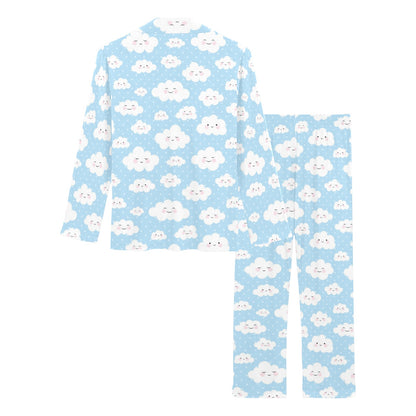 Cloud Pattern Print Design 02 Women's Long Pajama Set