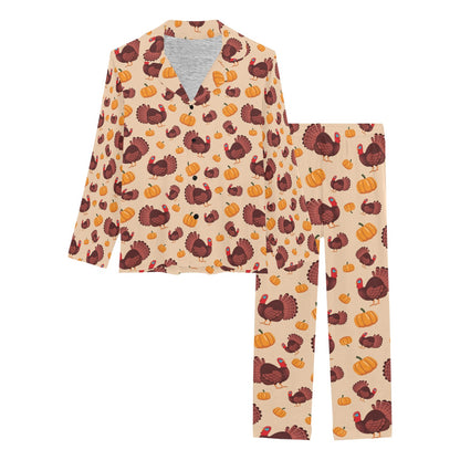 Thanksgiving Print Design LKS308 Women's Long Pajama Set