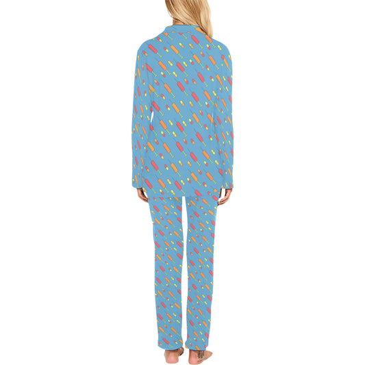 Phlebotomist Medical Pattern Women's Long Pajama Set