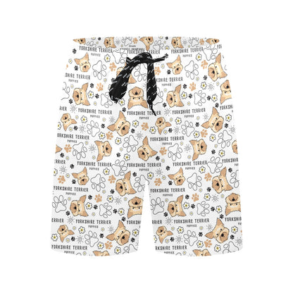 Yorkshire Terriers Print Design LKS308 Men's Swim Trunks Beach Shorts