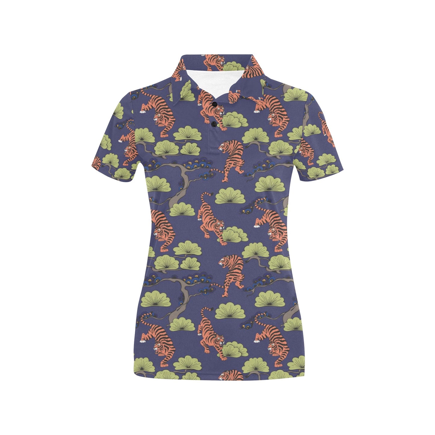 Tiger Pattern Japan Style Women's Polo Shirt