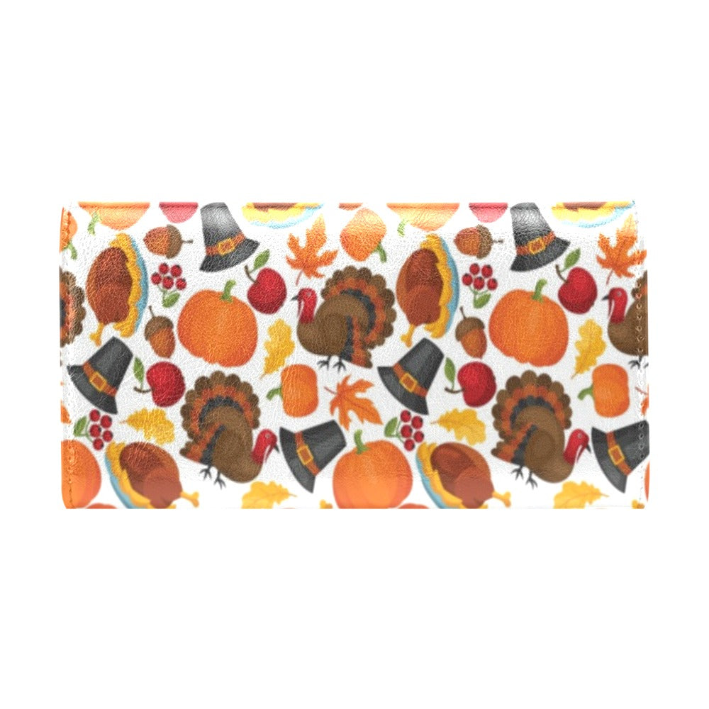 Thanksgiving Print Design LKS304 Women's Trifold Wallet