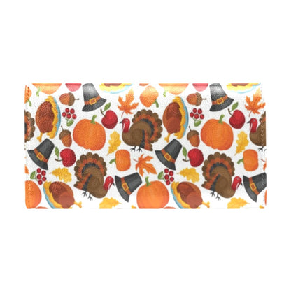 Thanksgiving Print Design LKS304 Women's Trifold Wallet