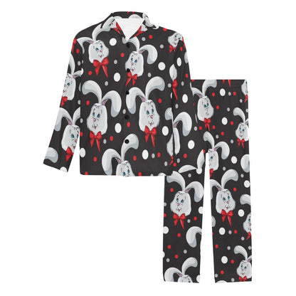 Rabbit Pattern Print Design RB012 Men's Long Pajama Set