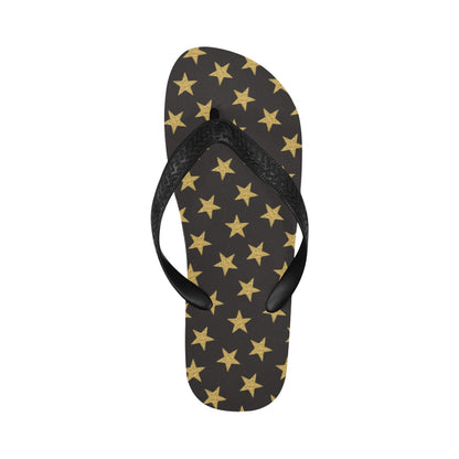 Star Gold Print Design LKS302 Flip Flops