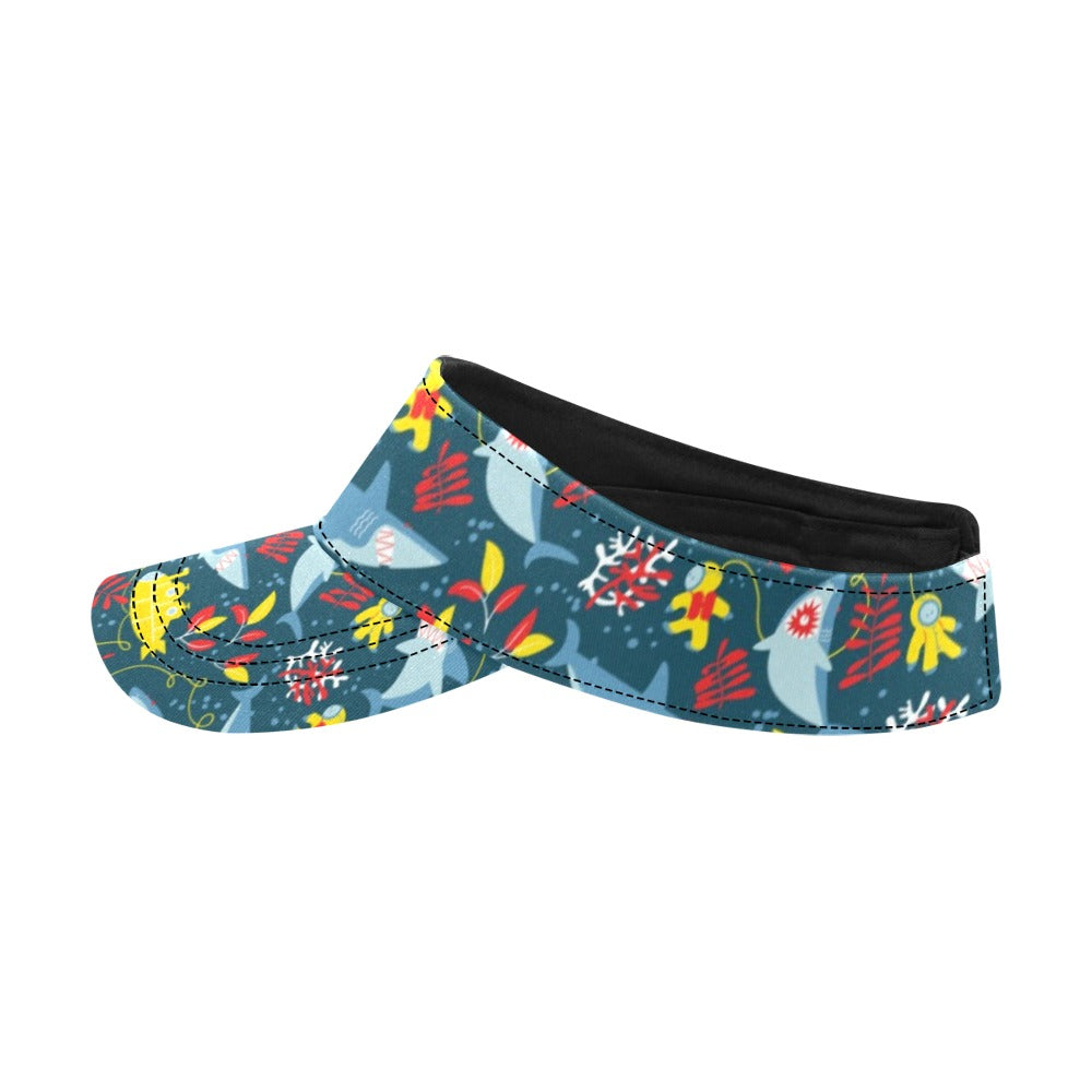 Scuba With Sharks Print Design LKS303 Unisex Sun Visor