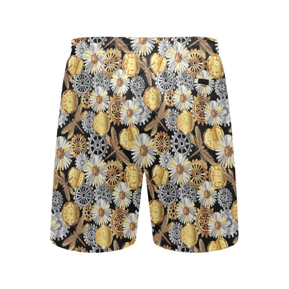 Steampunk Dragonfly Print Design LKS302 Men's Swim Trunks Beach Shorts