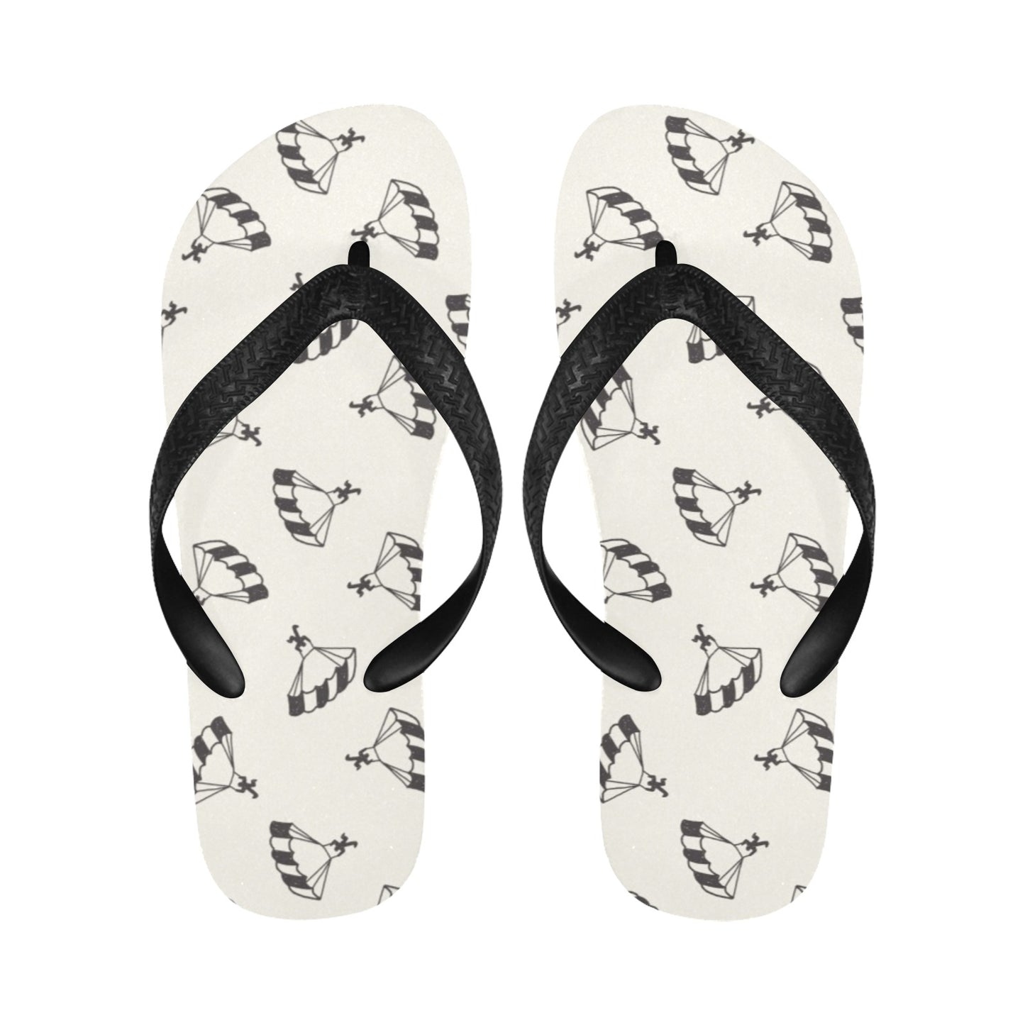 Skydiver Print Design LKS301 Flip Flops