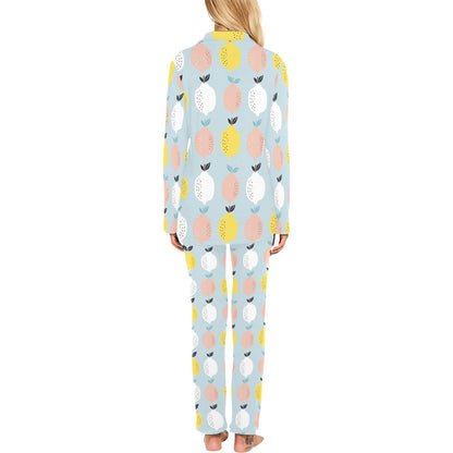 Citrus  Pattern Print Design 03 Women's Long Pajama Set