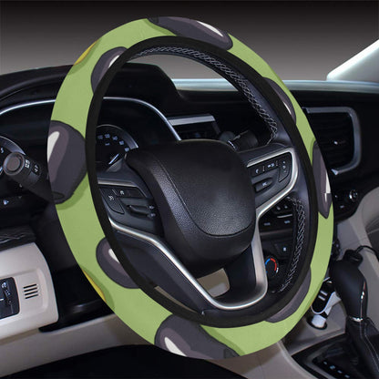 Olive Print Design LKS301 Steering Wheel Cover with Elastic Edge