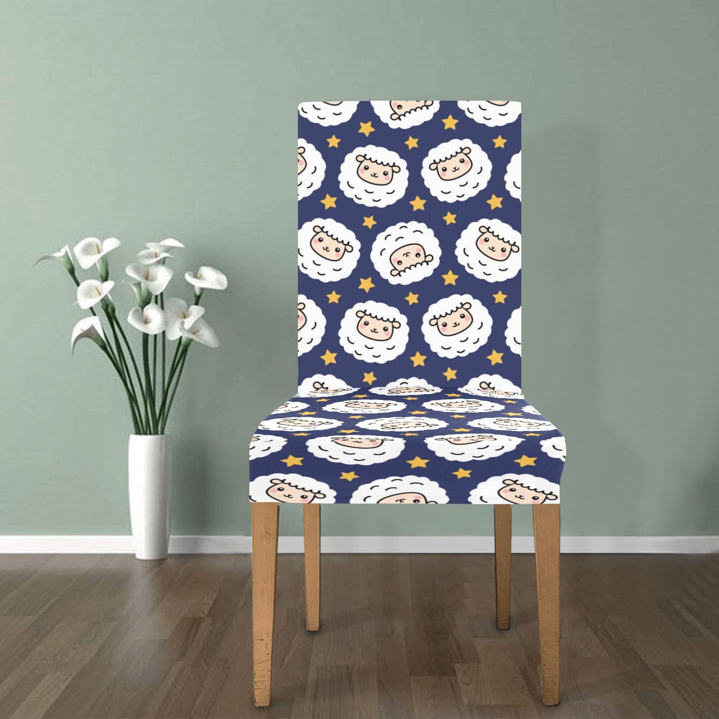 Sheep Print Design LKS402 Dining Chair Slipcover