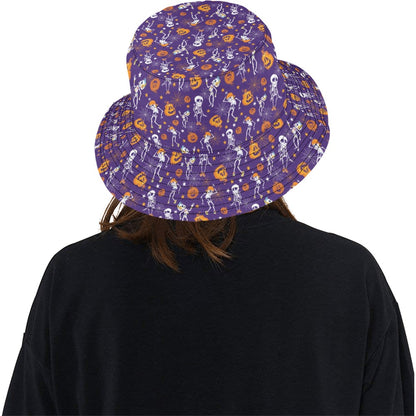 Skeleton Halloween Dance Print Design LKS304 Unisex Bucket Hat