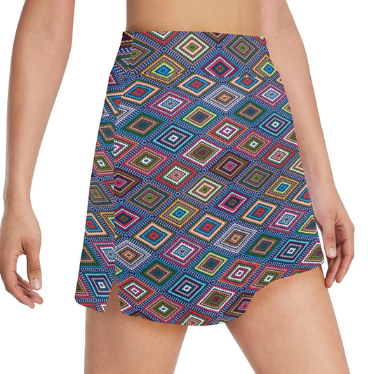 Southwestern Design 17" Golf & Pickleball Skort with Pockets