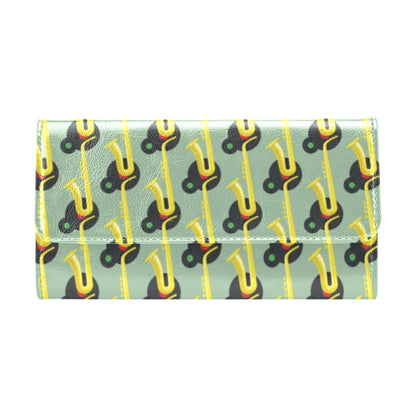 Saxophone Print Design LKS405 Women's Trifold Wallet