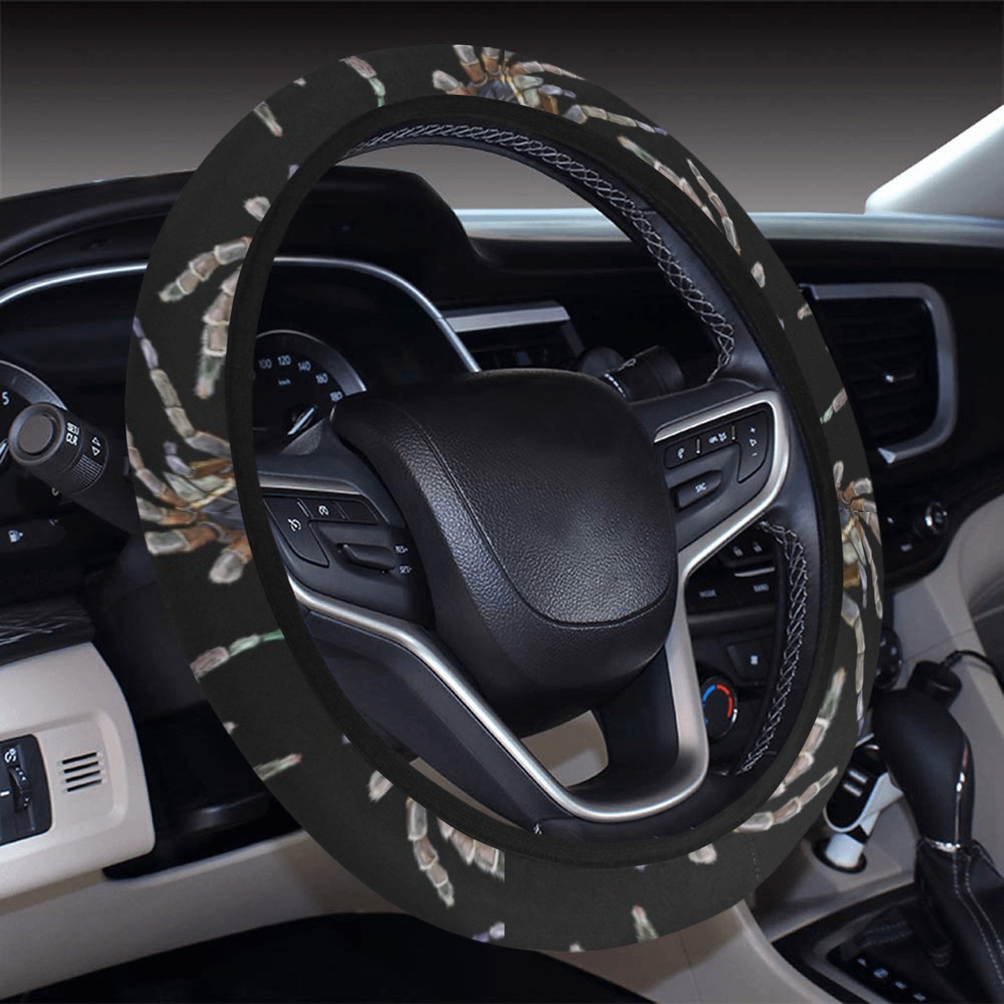 Tarantula Print Design LKS402 Steering Wheel Cover with Elastic Edge