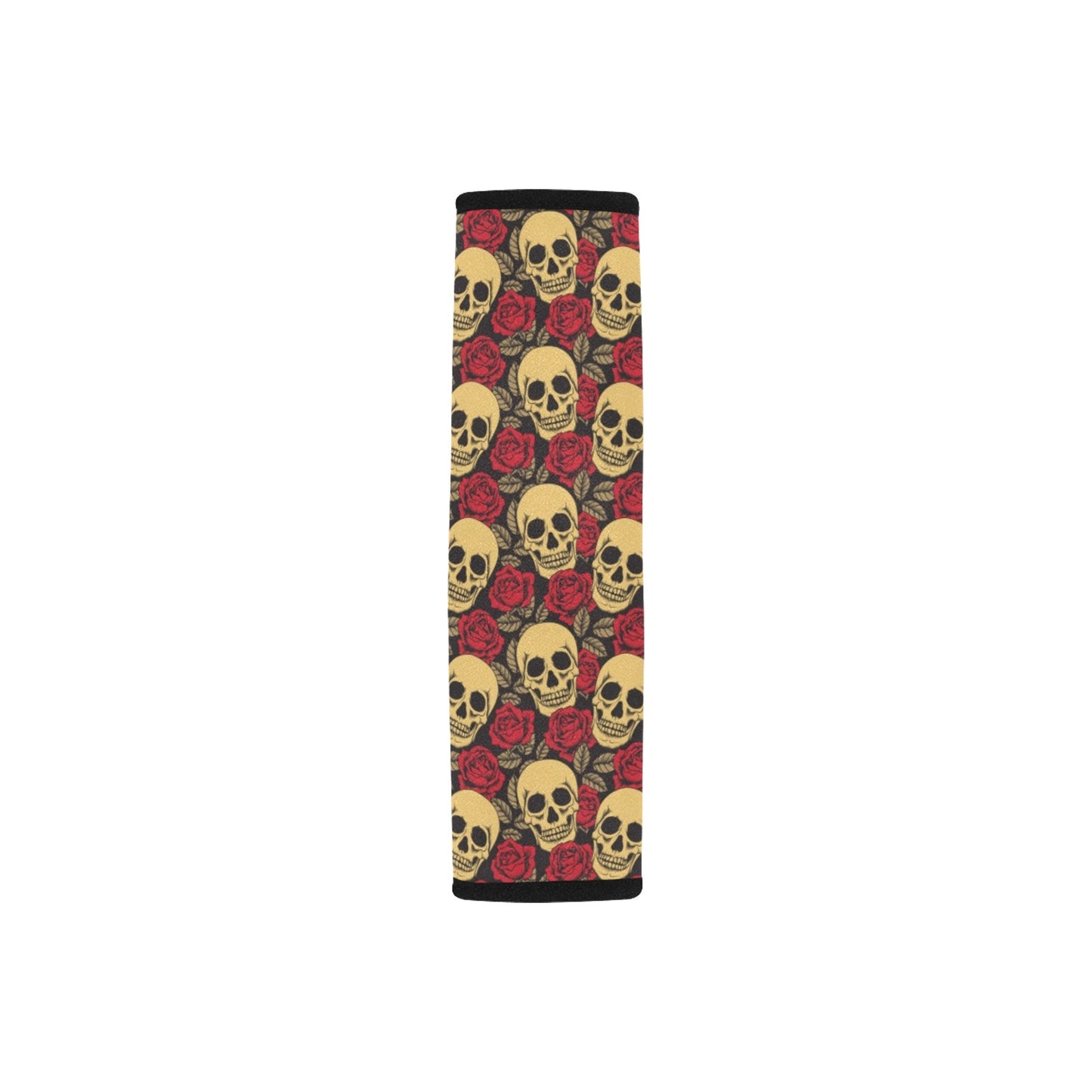 Skull And Roses Print Design LKS302 Car Seat Belt Cover