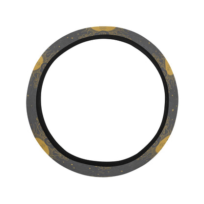 Sun Moon Print Design LKS305 Steering Wheel Cover with Elastic Edge
