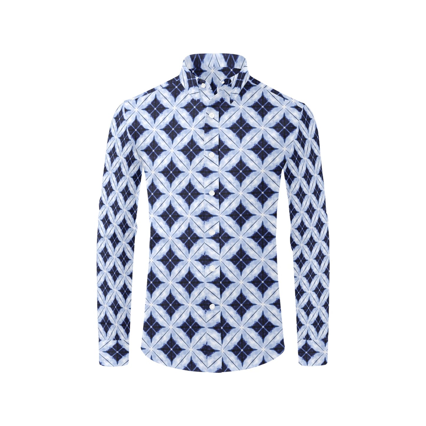 Tie Dye Print Design LKS308 Men's Long Sleeve Dress Shirt