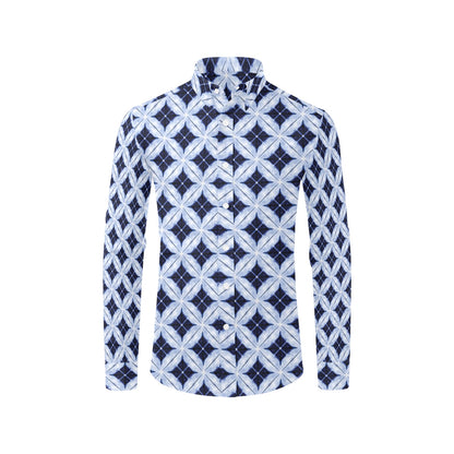 Tie Dye Print Design LKS308 Men's Long Sleeve Dress Shirt