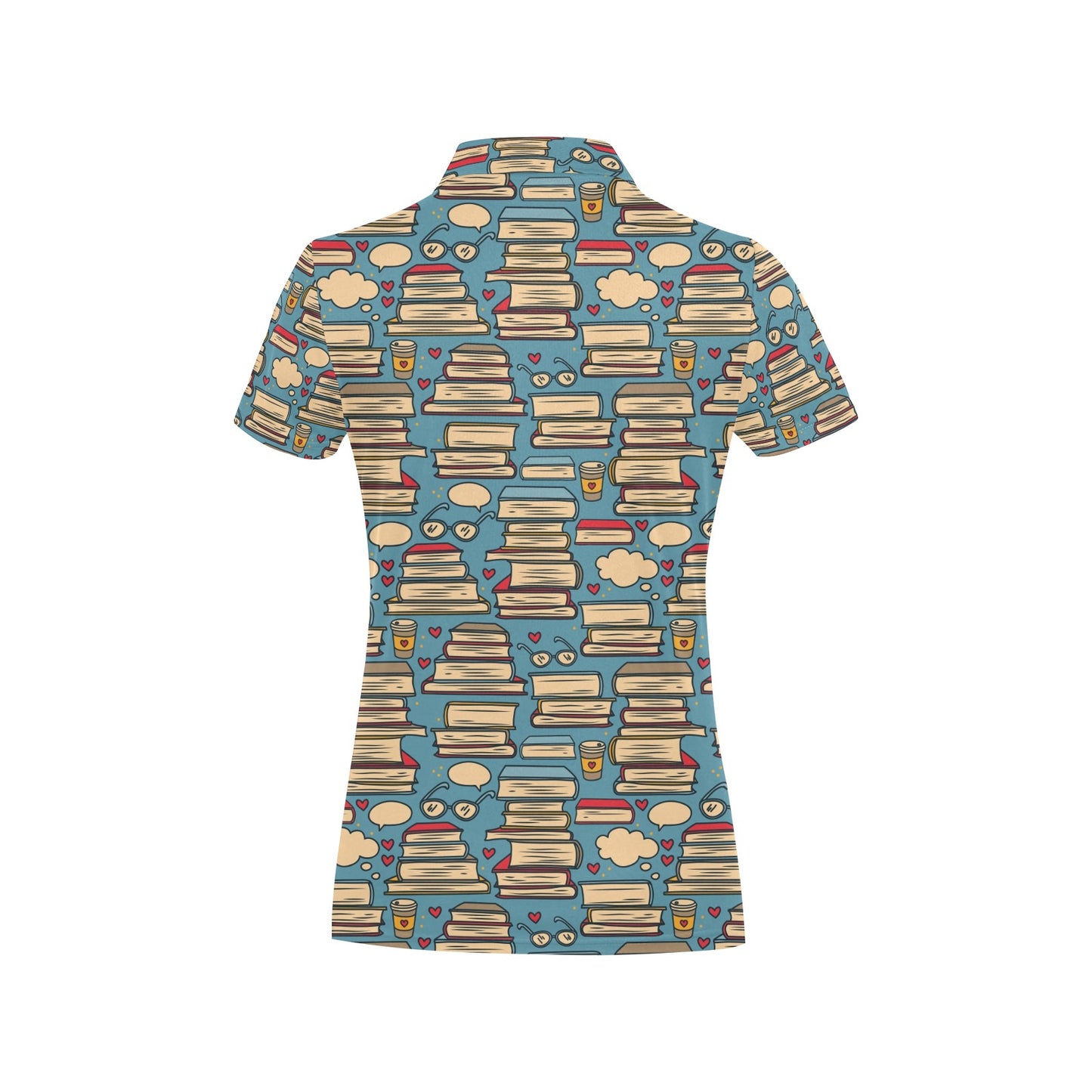Book Pattern Print Design 03 Women's Polo Shirt