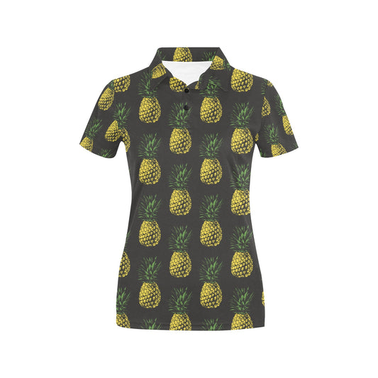 Gold Pineapple Women's Polo Shirt
