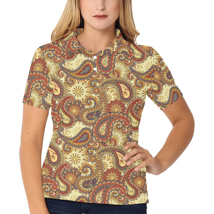 Boho Pattern Print Design 08 Women's Polo Shirt