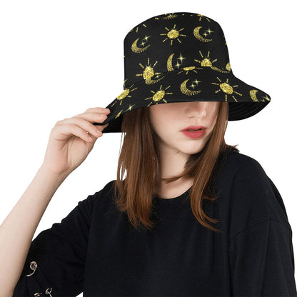 Sun Moon Print Design LKS304 Unisex Bucket Hat
