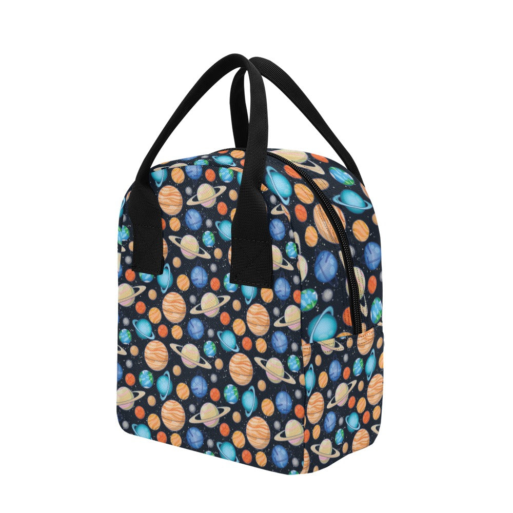 Planet Colorful Print Design LKS301 Insulated Lunch Bag