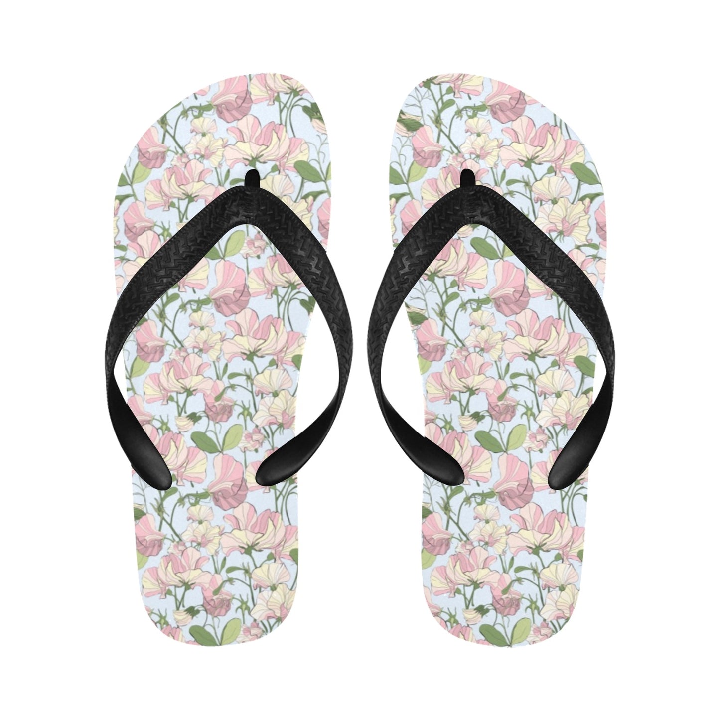 Sweet Pea Print Design LKS304 Flip Flops
