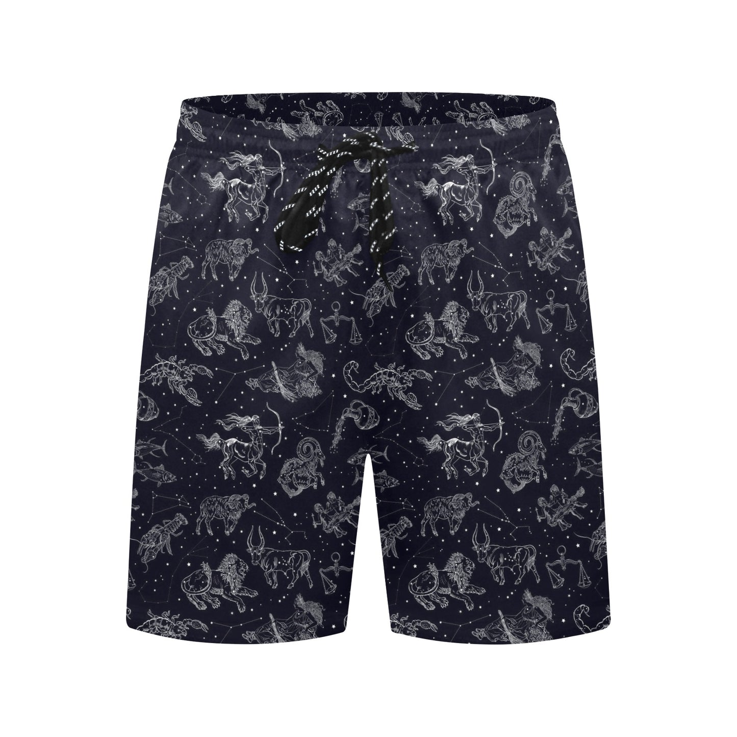 Zodiac Print Design LKS304 Men's Swim Trunks Beach Shorts