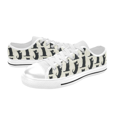 Scottish Terriers Print Design LKS309 Women's White Low Top Shoes