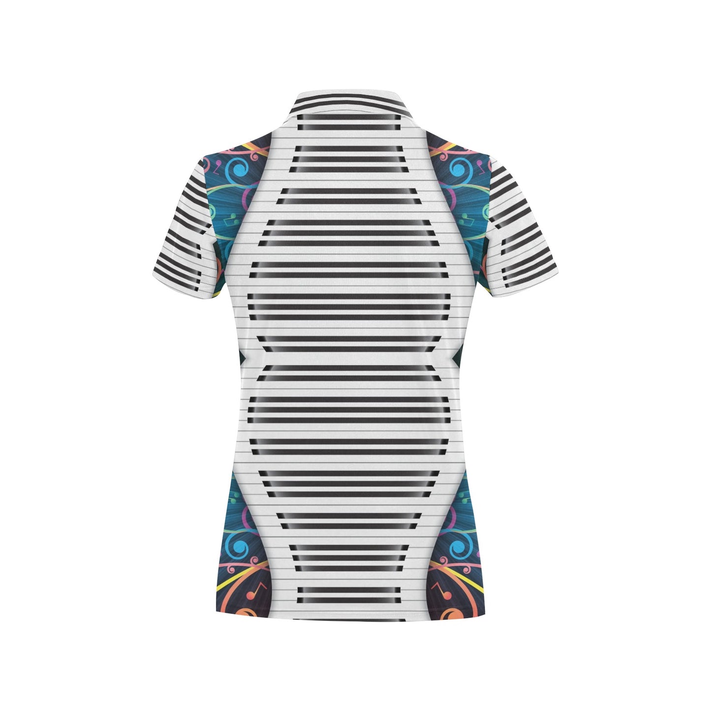 Piano Pattern Print Design 01 Women's Polo Shirt