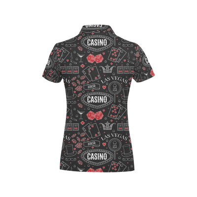 Casino Pattern Print Design 04 Women's Polo Shirt