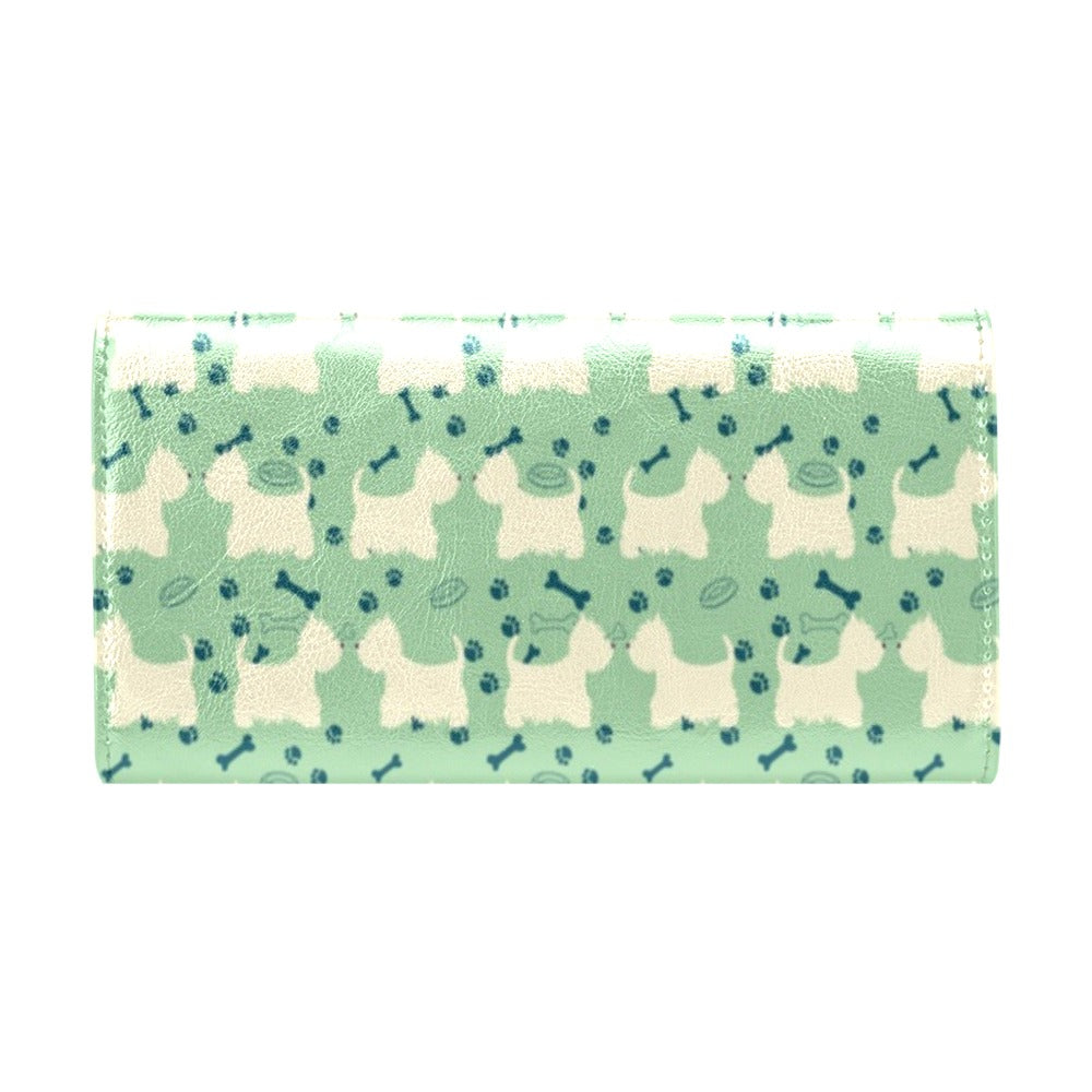 Scottish Terriers Print Design LKS302 Women's Trifold Wallet