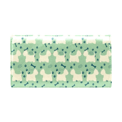 Scottish Terriers Print Design LKS302 Women's Trifold Wallet