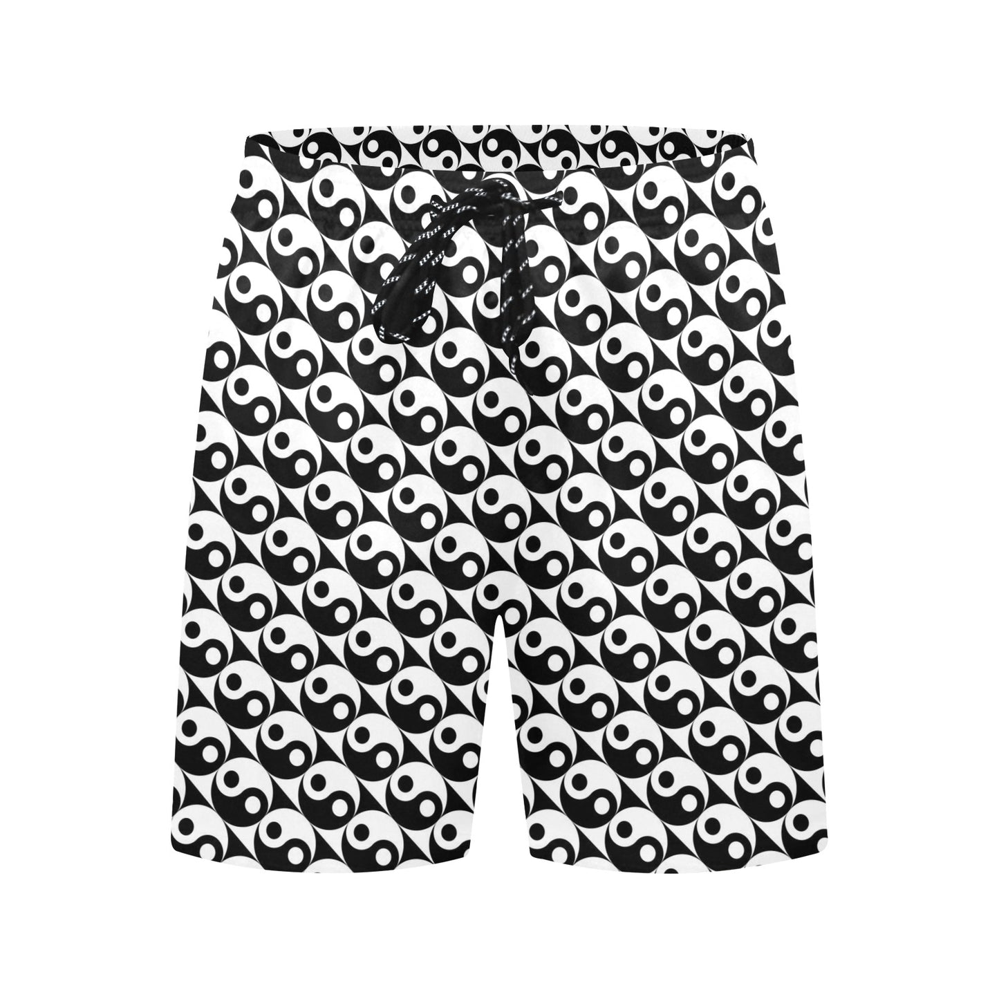 Yin Yang Print Design LKS304 Men's Swim Trunks Beach Shorts