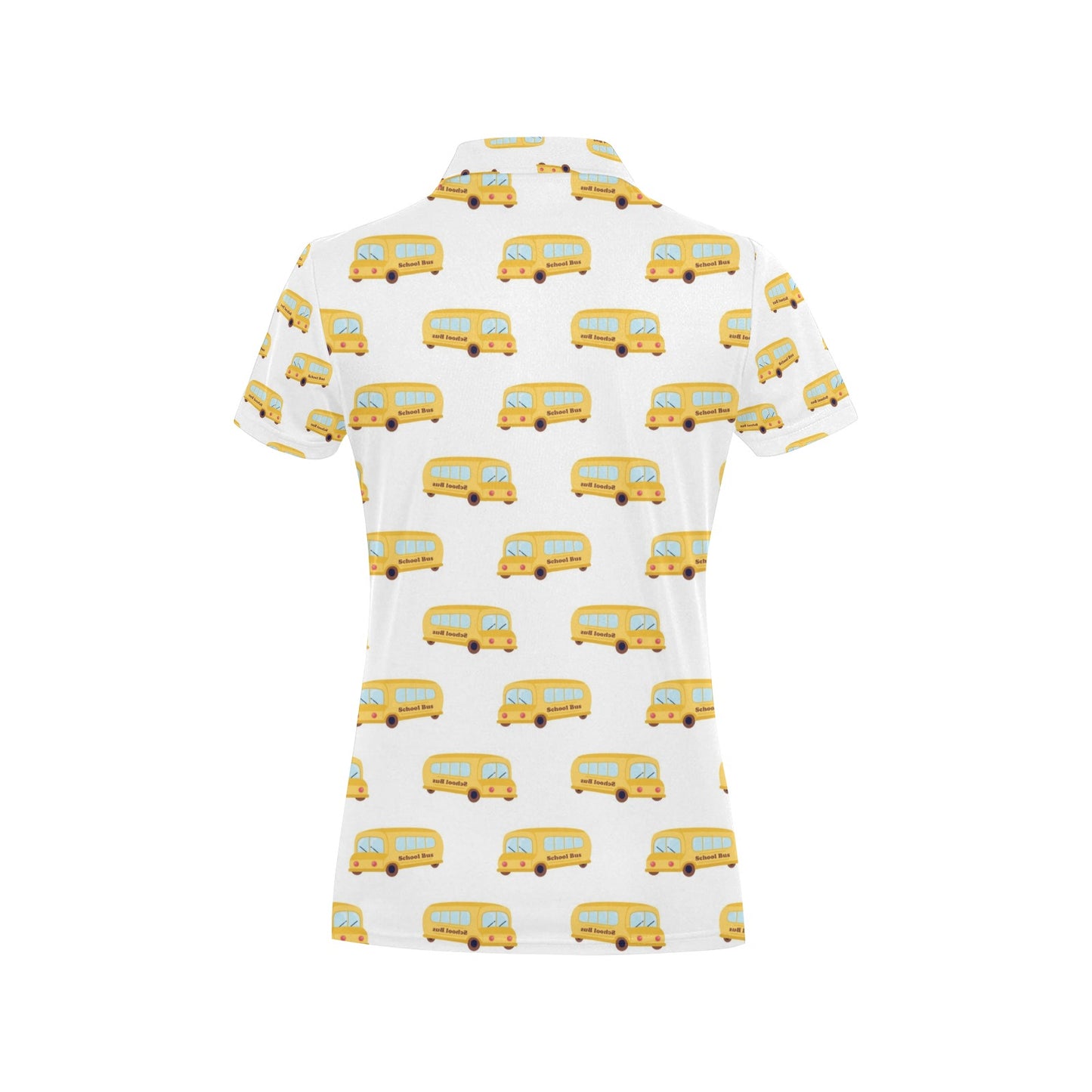 School Bus Print Design LKS306 Women's Polo Shirt