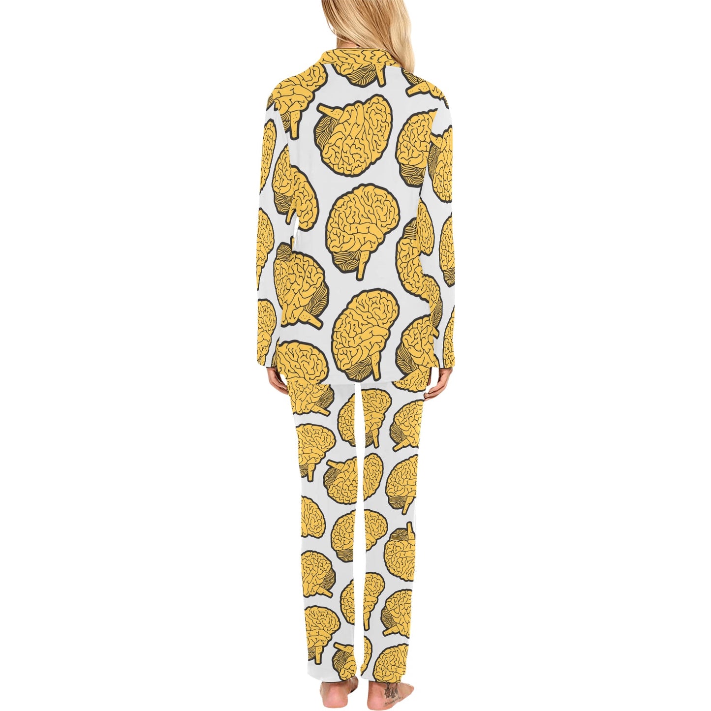 Psychology Pattern Print Design A01 Women's Long Pajama Set