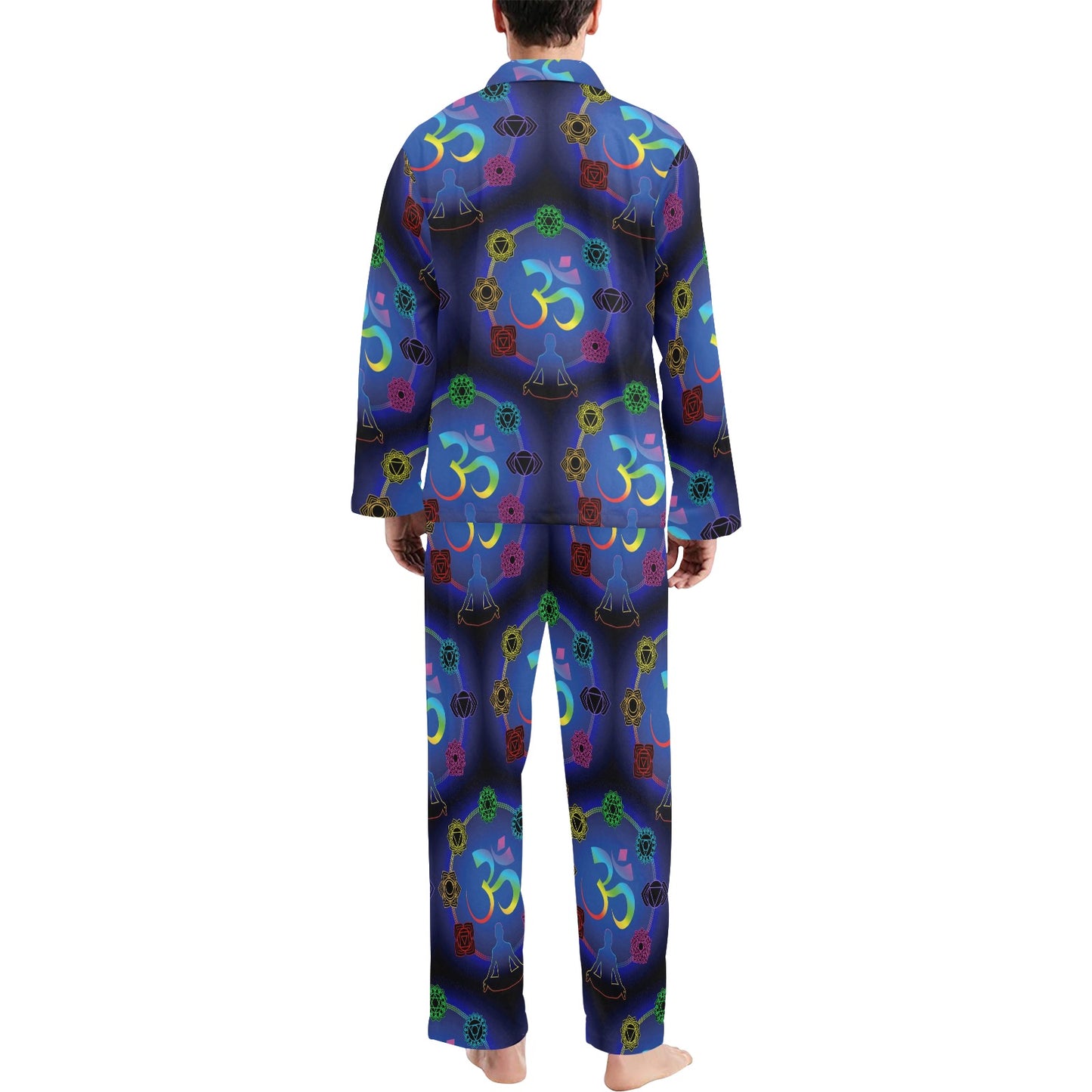 Chakra Zen Yoga OM Men's Long Pajama Set