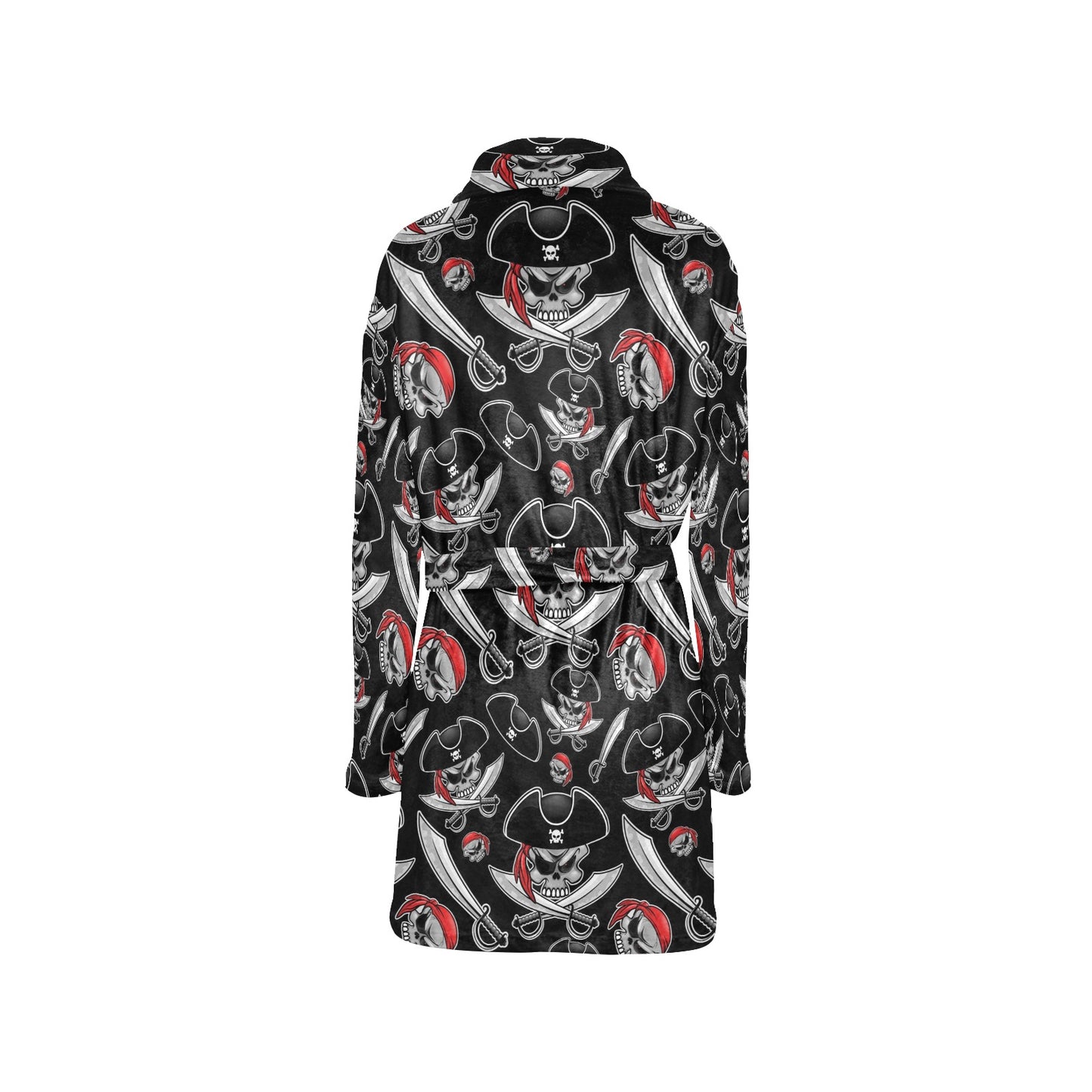 Pirate Pattern Print Design A05 Women's Fleece Robe