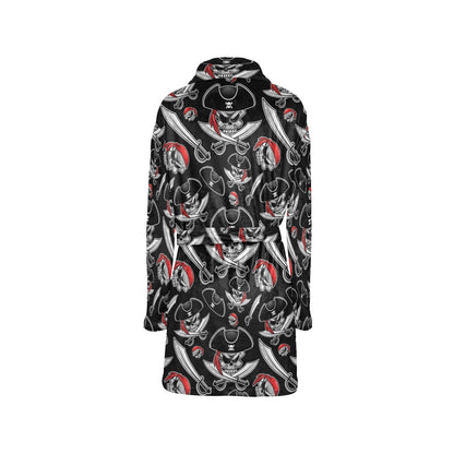 Pirate Pattern Print Design A05 Women's Fleece Robe