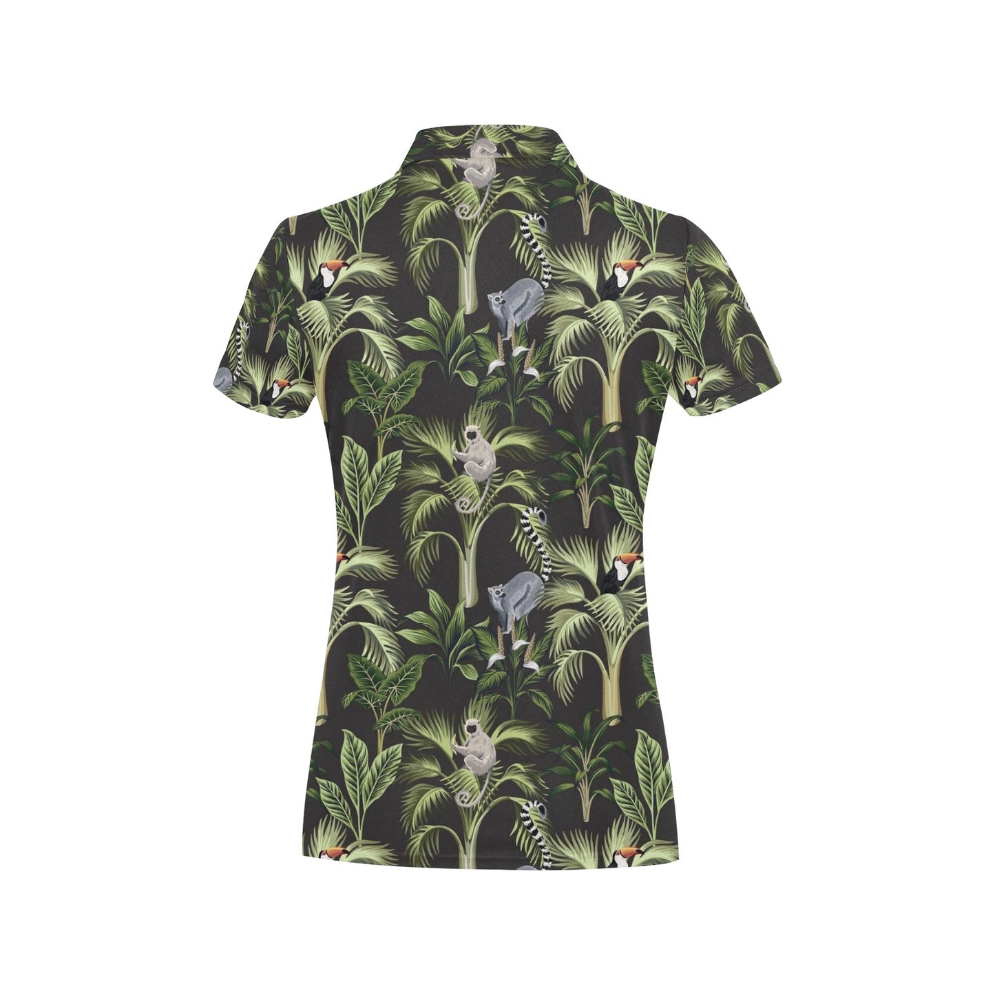 Rainforest Pattern Print Design RF05 Women's Polo Shirt