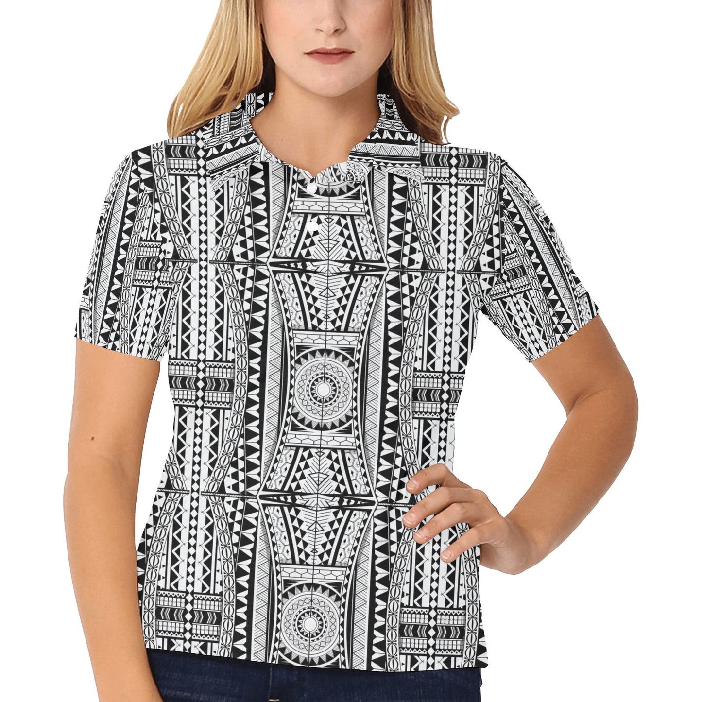 Polynesian Tattoo Design Women's Polo Shirt
