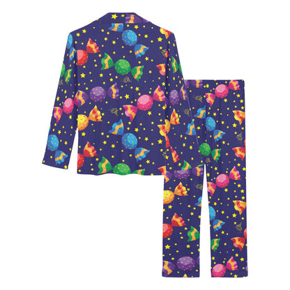 Candy Pattern Print Design CA06 Women's Long Pajama Set
