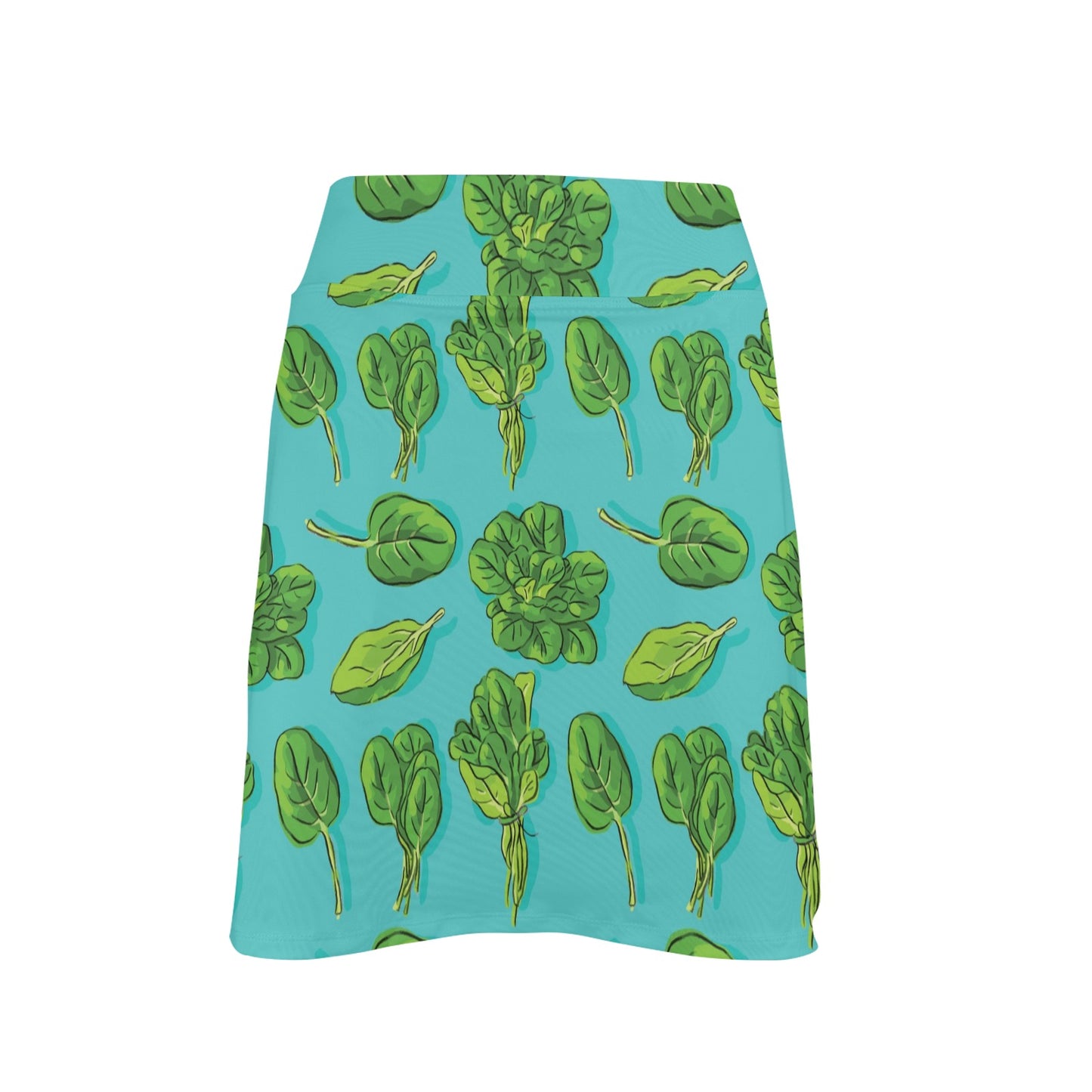 Spinach Print Design LKS301 17" Golf & Pickleball Skort with Pockets