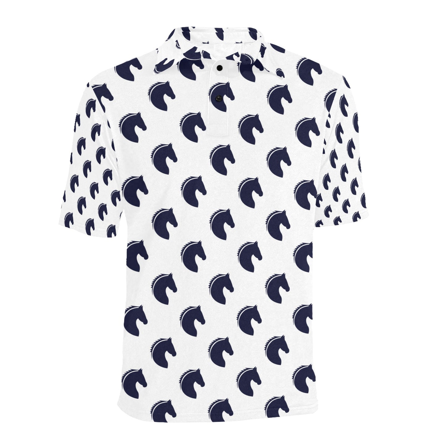 Horse Head Print Design LKS303 Men Polo Shirt